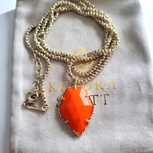 Kendra Scott Corla Necklace Orange Magnesite